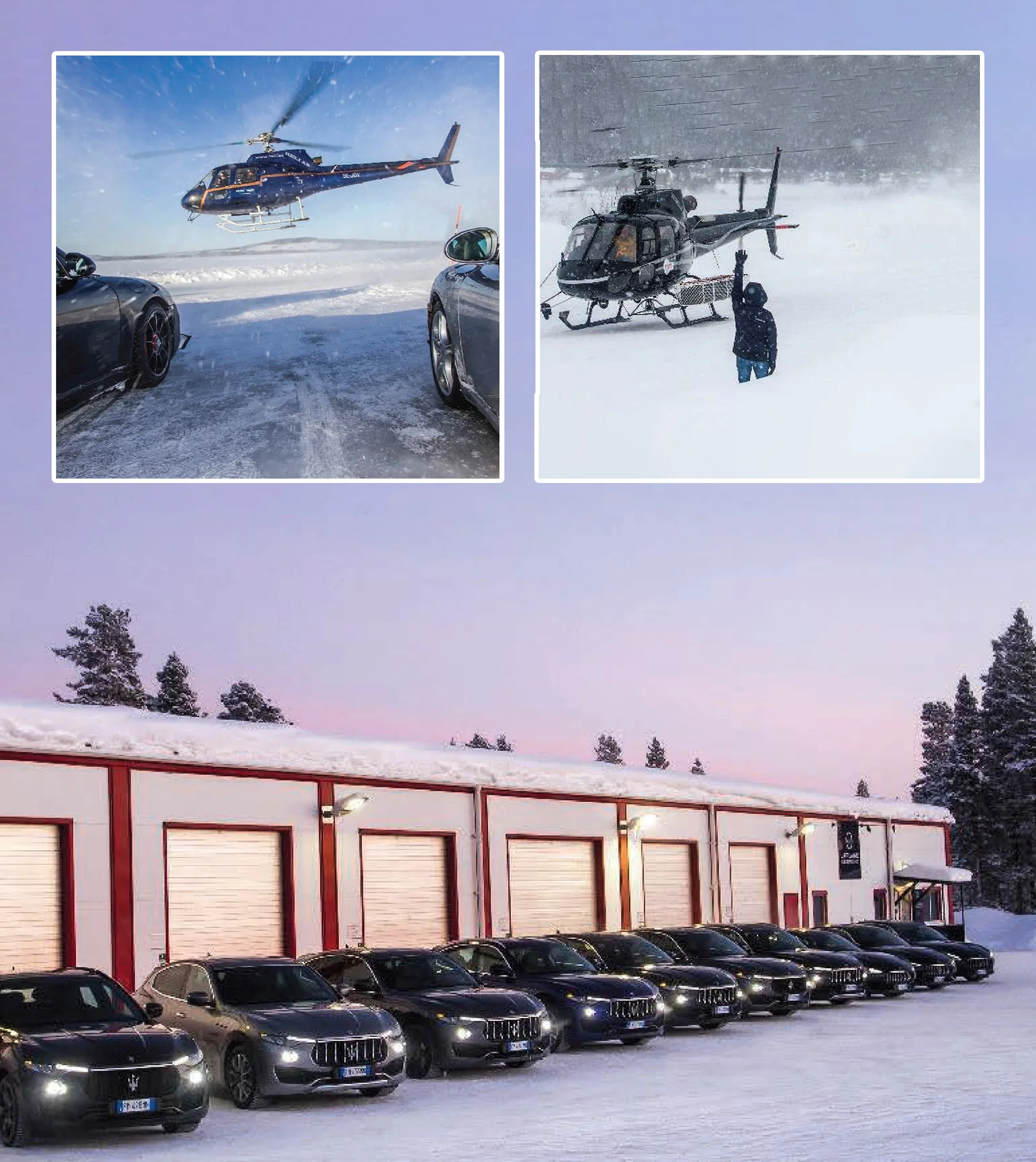 Helicopter Ride over snow capped mountains _ Lapland - Sweden